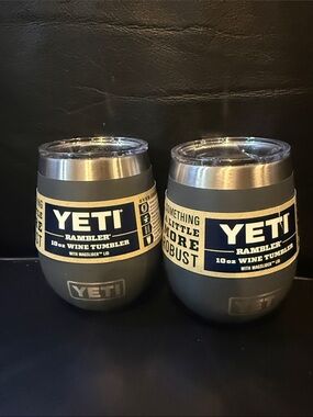 Yeti Rambler 10oz Wine Tumblers in Dark Gray (Set of 2)